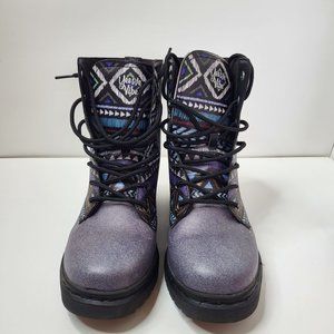 Yes We Vibe‎ Bohemianism Boots Purple Unisex Men's US Size 7.5 Women's US Size 9
